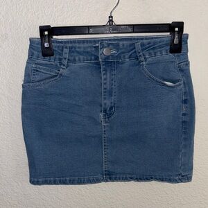 SHEIN Blue Denim Mini Skirt